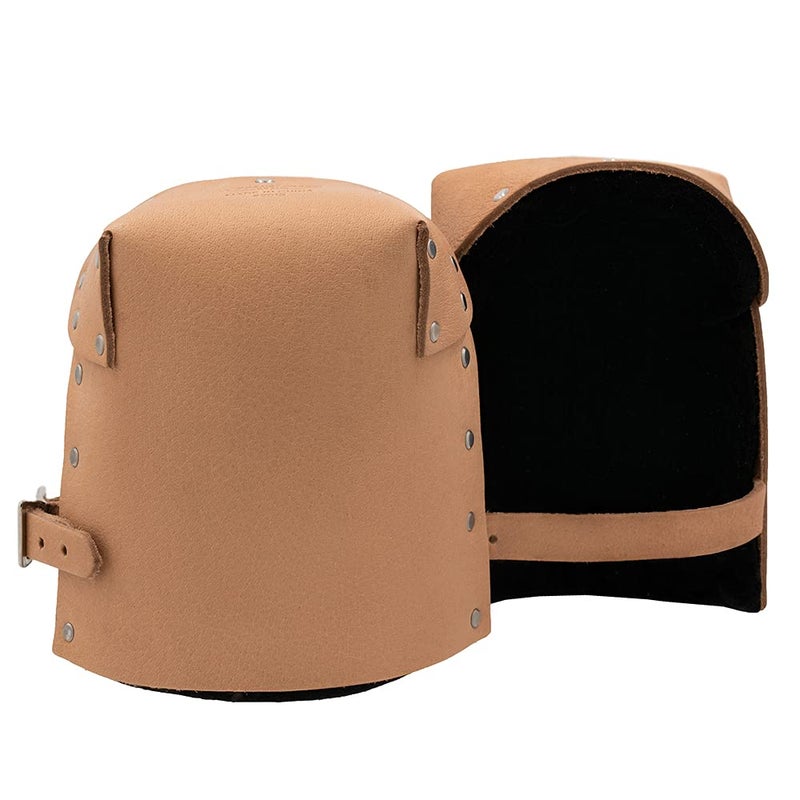 Bucket Boss Pro Leather Knee Pads 92013, Tan|Brown - Image 1